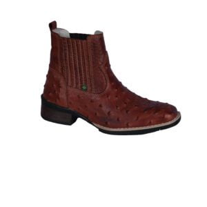 Bota avestruz cano baixo